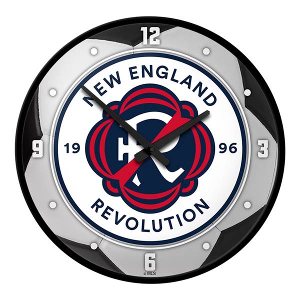New England Revolution: Soccer Ball - Modern Disc Wall Clock