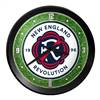 New England Revolution: Pitch - Ribbed Frame Wall Clock