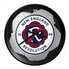 New England Revolution: Soccer Ball - Ribbed Frame Wall Clock Halloween Decoration