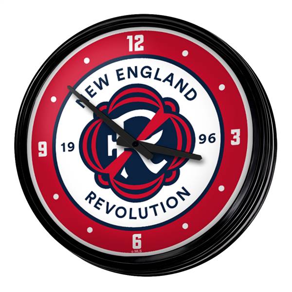 New England Revolution: Retro Lighted Wall Clock