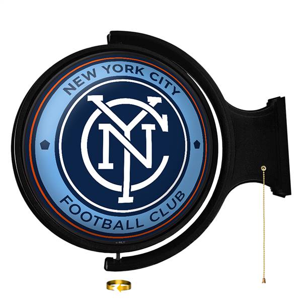 New York City FC: Original Round Rotating Lighted Wall Sign  