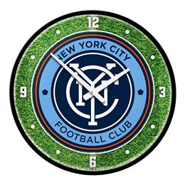 New York City FC: Pitch - Modern Disc Wall Clock