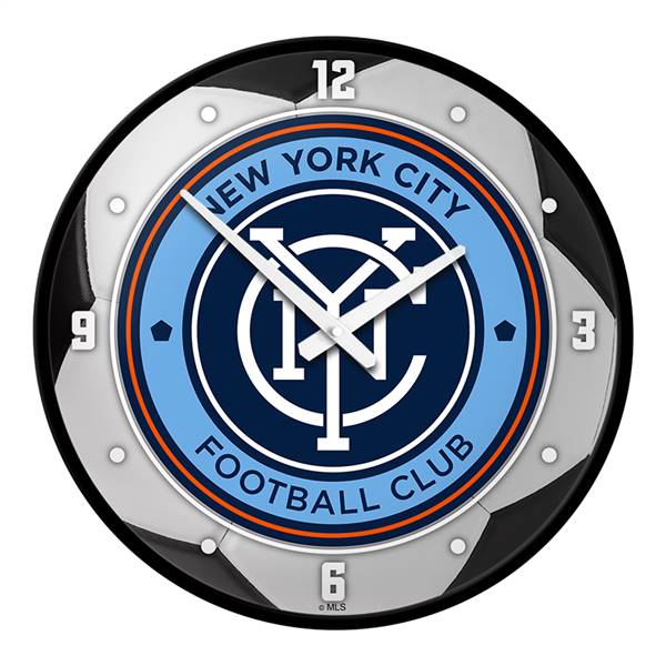 New York City FC: Soccer Ball - Modern Disc Wall Clock