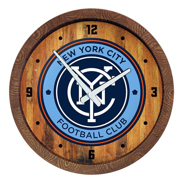 New York City FC: "Faux" Barrel Top Clock  