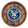 New York City FC: Weathered "Faux" Barrel Top Clock  