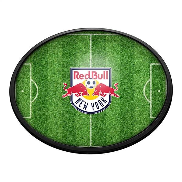 New York Red Bulls: Pitch - Oval Slimline Lighted Wall Sign