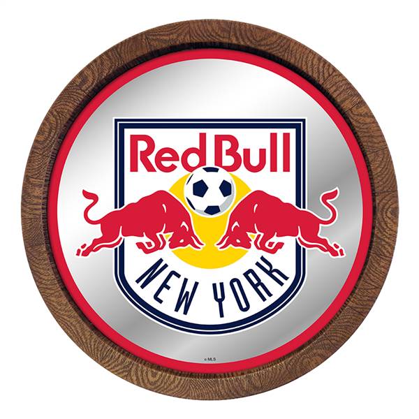 New York Red Bulls: Barrel Top Framed Mirror Mirrored Wall Sign