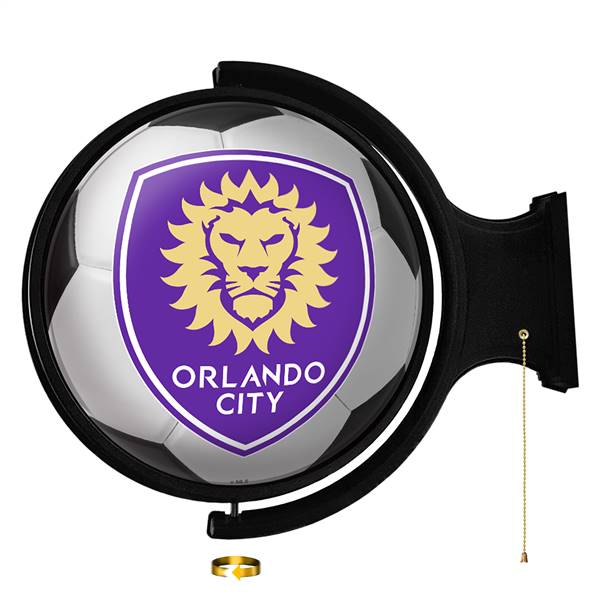 Orlando City: Soccer Ball - Original Round Rotating Lighted Wall Sign  