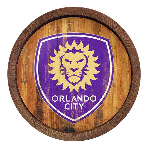 Orlando City: Weathered "Faux" Barrel Top Sign  