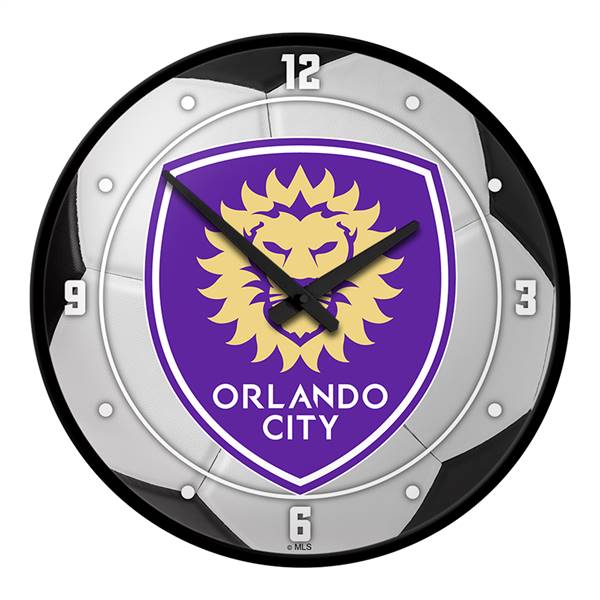 Orlando City: Soccer Ball - Modern Disc Wall Clock