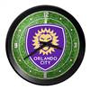 Orlando City: Pitch - Ribbed Frame Wall Clock