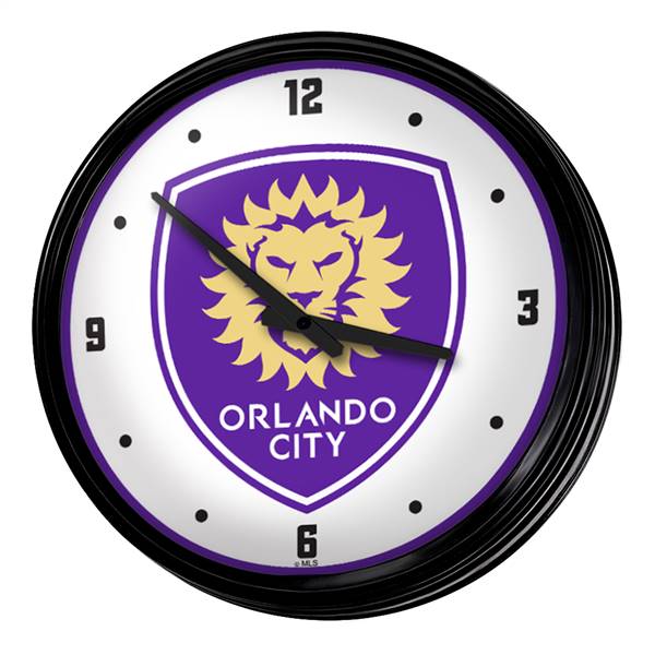 Orlando City: Retro Lighted Wall Clock