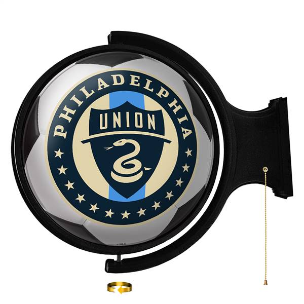 Philadelphia Union: Soccer Ball - Original Round Rotating Lighted Wall Sign  