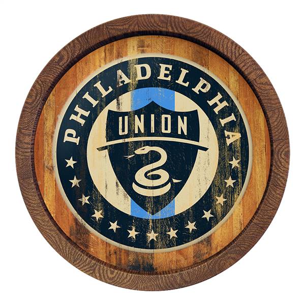 Philadelphia Union: Weathered "Faux" Barrel Top Sign  