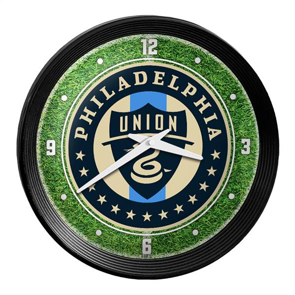 Philadelphia Union: Pitch - Ribbed Frame Wall Clock