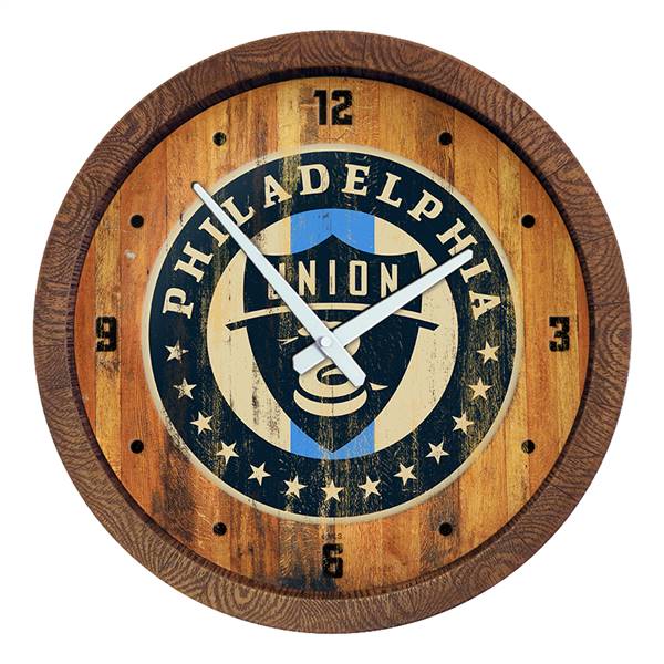 Philadelphia Union: Weathered "Faux" Barrel Top Clock  