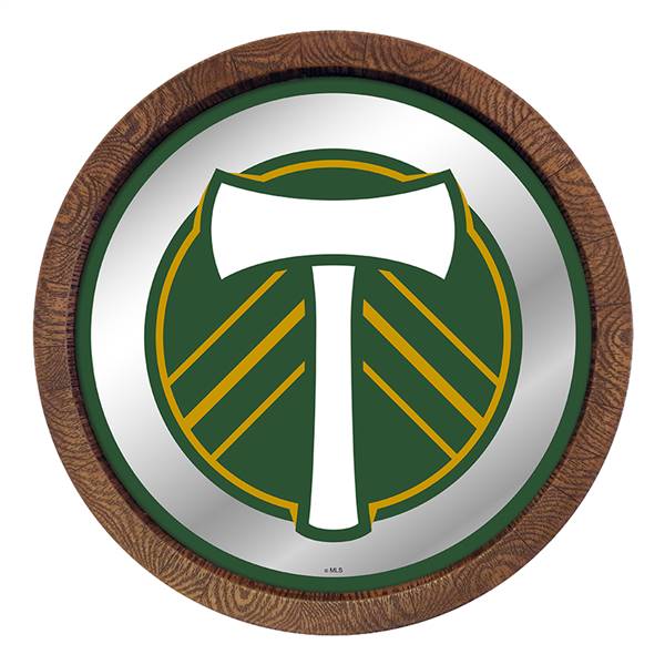 Portland Timbers: Barrel Top Framed Mirror Mirrored Wall Sign