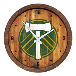 Portland Timbers: Weathered "Faux" Barrel Top Clock  