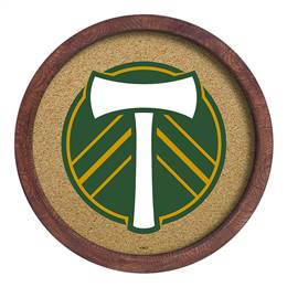 Portland Timbers: "Faux" Barrel Framed Cork Board  