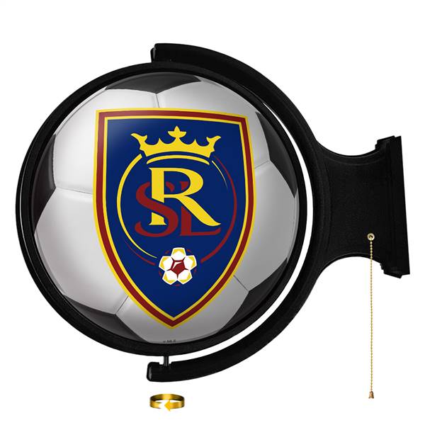 Real Salt Lake: Soccer Ball - Original Round Rotating Lighted Wall Sign  