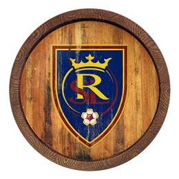 Real Salt Lake: Weathered "Faux" Barrel Top Sign  