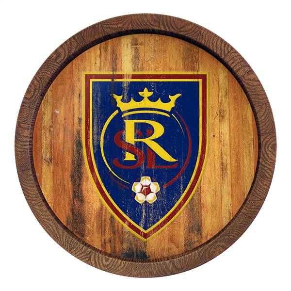 Real Salt Lake: Weathered "Faux" Barrel Top Sign  