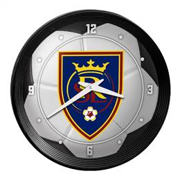 Real Salt Lake: Soccer Ball - Ribbed Frame Wall Clock