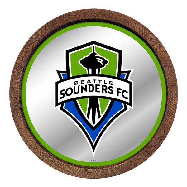 Seattle Sounders: Barrel Top Framed Mirror Mirrored Wall Sign