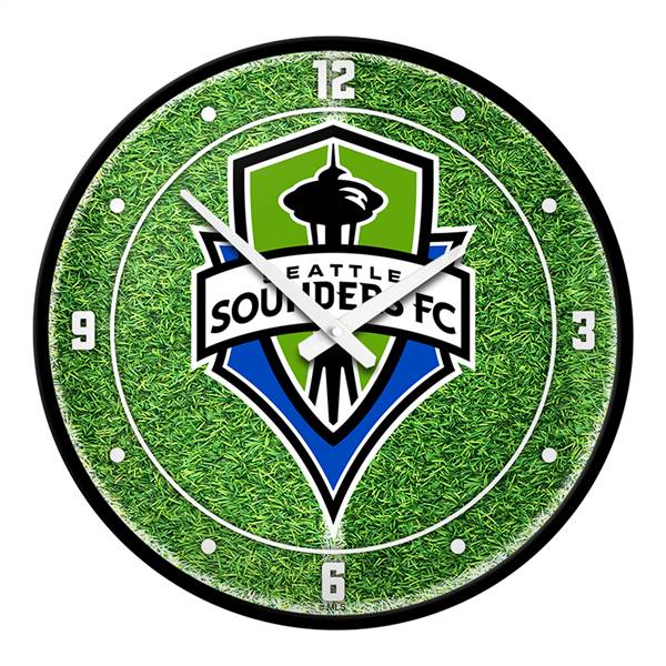 Seattle Sounders: Pitch - Modern Disc Wall Clock