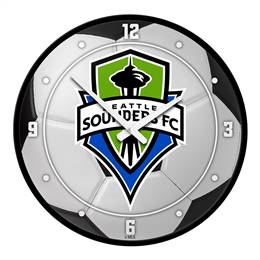 Seattle Sounders: Soccer Ball - Modern Disc Wall Clock