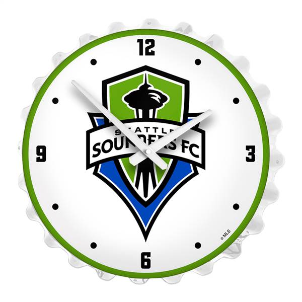 Seattle Sounders: Bottle Cap Lighted Wall Clock