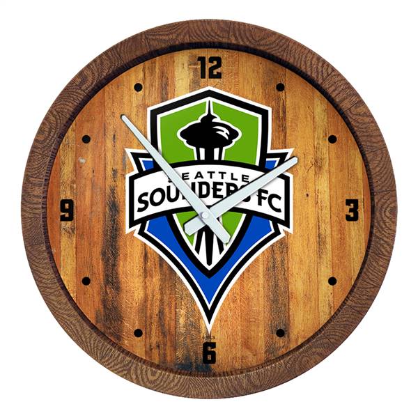 Seattle Sounders: "Faux" Barrel Top Clock  