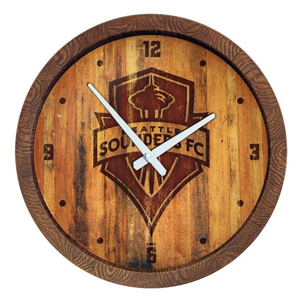Seattle Sounders: Branded "Faux" Barrel Top Clock  