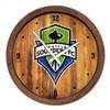 Seattle Sounders: Weathered "Faux" Barrel Top Clock  