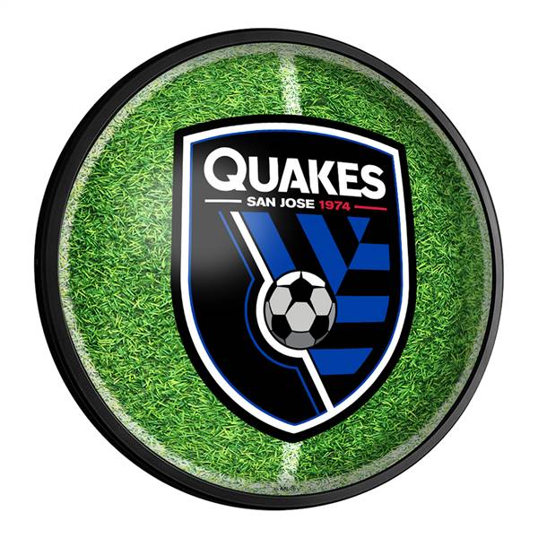 San Jose Earthquakes: Pitch - Round Slimline Lighted Wall Sign