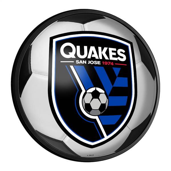 San Jose Earthquakes: Soccer - Round Slimline Lighted Wall Sign