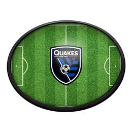 San Jose Earthquakes: Pitch - Oval Slimline Lighted Wall Sign