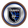 San Jose Earthquakes: Barrel Top Framed Mirror Mirrored Wall Sign