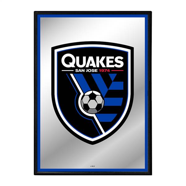 San Jose Earthquakes: Framed Mirrored Wall Sign