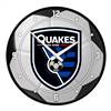 San Jose Earthquakes: Soccer Ball - Modern Disc Wall Clock