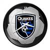 San Jose Earthquakes: Soccer Ball - Ribbed Frame Wall Clock