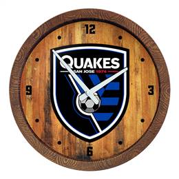 San Jose Earthquakes: "Faux" Barrel Top Clock  