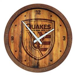 San Jose Earthquakes: Branded "Faux" Barrel Top Clock  