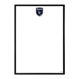 San Jose Earthquakes: Framed Dry Erase Wall Sign