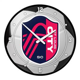 St. Louis CITYSC: Soccer Ball - Modern Disc Wall Clock