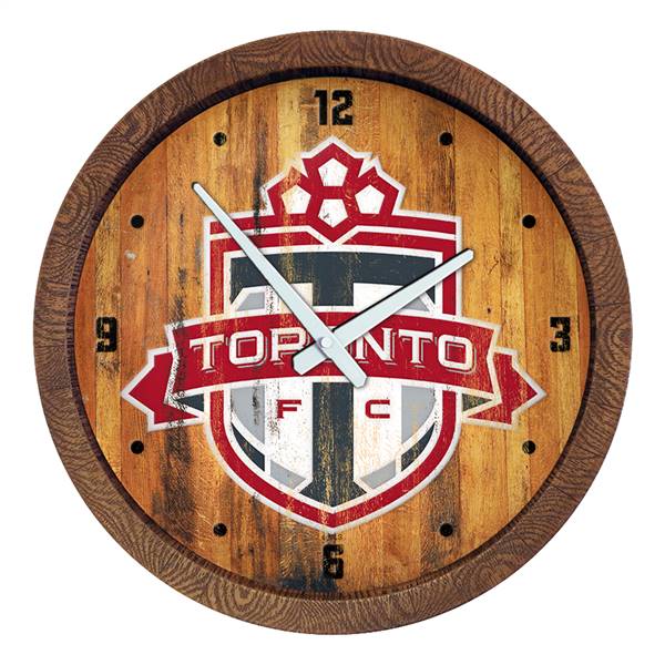 Toronto FC: Weathered "Faux" Barrel Top Clock  
