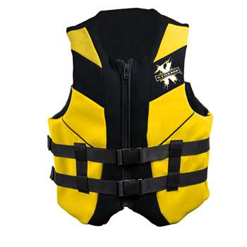 Xtreme Water Sports Neoprene Life Jacket Vest - Yellow/Black - Large