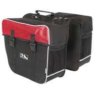 M-Wave   Amsterdam Double Bicycle Pannier Bag in Black/Red