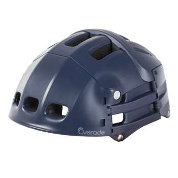 Overade  Bicycle Plixi Foldable Bicycle Helmet, Navy Blue, 54-58 cm