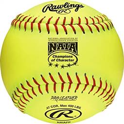 Rawlings NAIA 12 inch Raised Seam Leather Softballs (NAIAFP) ( 1 Dozen Balls) 